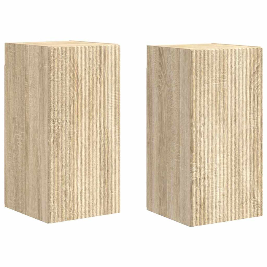 TV Wandkast 2 pcs Sonoma 30 x 31 x 60 cm Bewerkt hout
