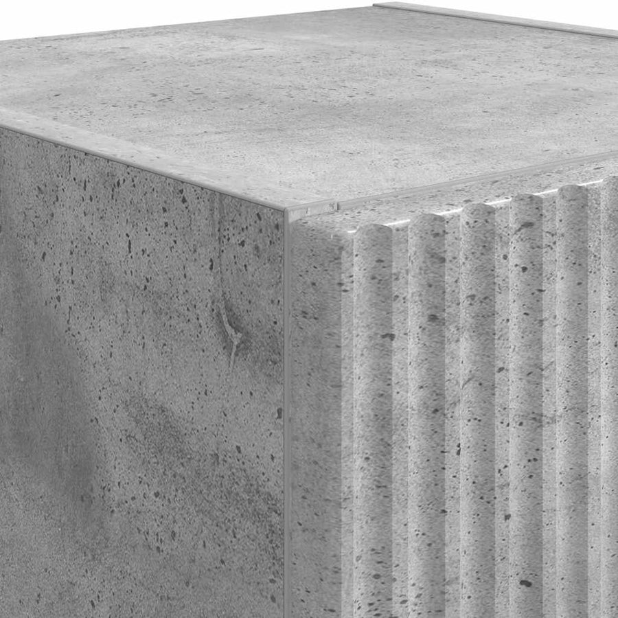 TV Wandkast Wandgemonteerd Beton 30 x 31 x 60 cm Bewerkt hout