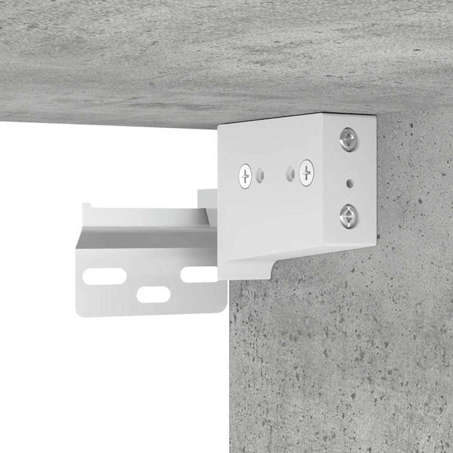 TV Wandkast Wandgemonteerd Beton 30 x 31 x 60 cm Bewerkt hout