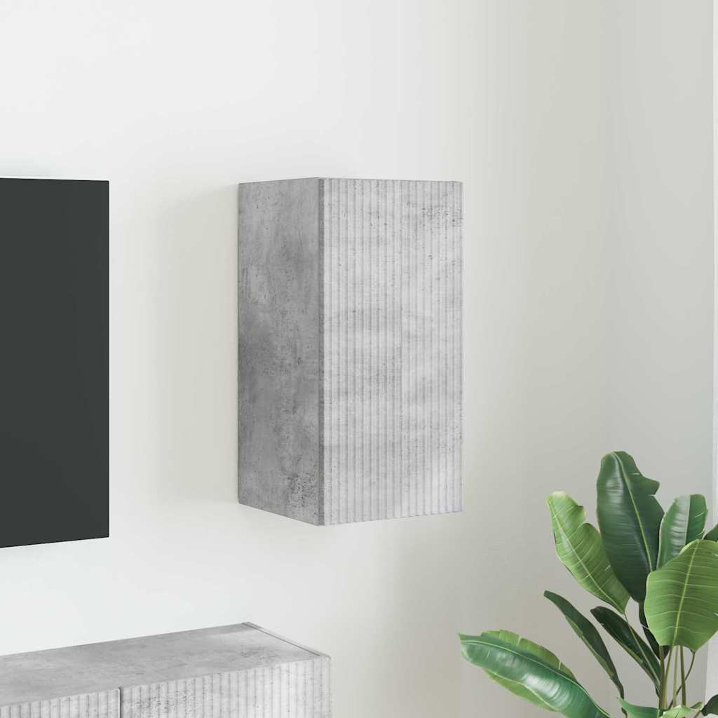TV Wandkast Wandgemonteerd Beton 30 x 31 x 60 cm Bewerkt hout