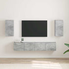TV wandkast 2 stuks beton 30x31x60 cm bewerkt hout