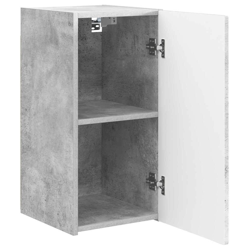 TV Wandkast 2 pcs Beton 30 x 31 x 60 cm Bewerkt hout