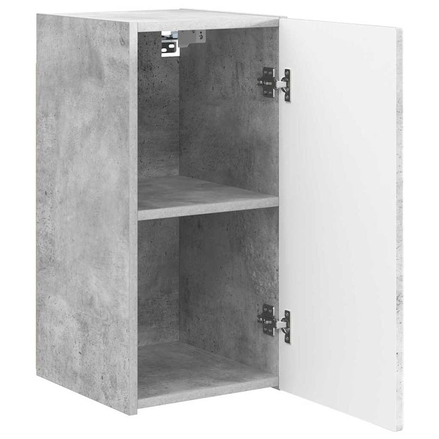 TV Wandkast 2 pcs Beton 30 x 31 x 60 cm Bewerkt hout