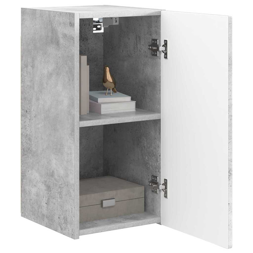 TV Wandkast 2 pcs Beton 30 x 31 x 60 cm Bewerkt hout