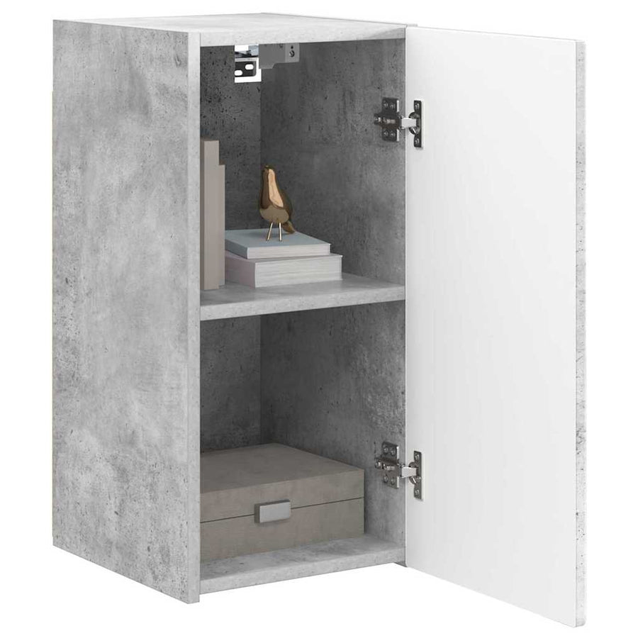 TV Wandkast 2 pcs Beton 30 x 31 x 60 cm Bewerkt hout
