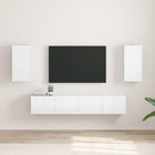 TV Wall Cabinets 2 pcs High Gloss White 30 x 31 x 60 cm Engineered Wood