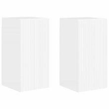 TV Wandkast 2 pcs Glanzend Wit 30 x 31 x 60 cm Bewerkt hout