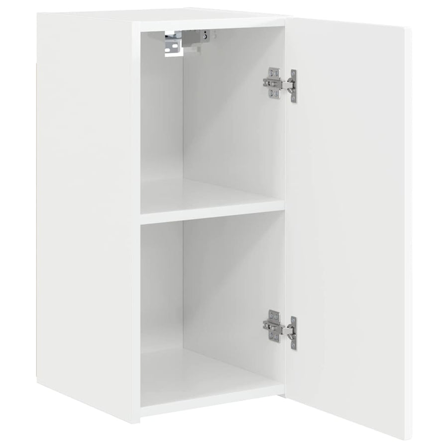 TV Wandkast 2 pcs Glanzend Wit 30 x 31 x 60 cm Bewerkt hout