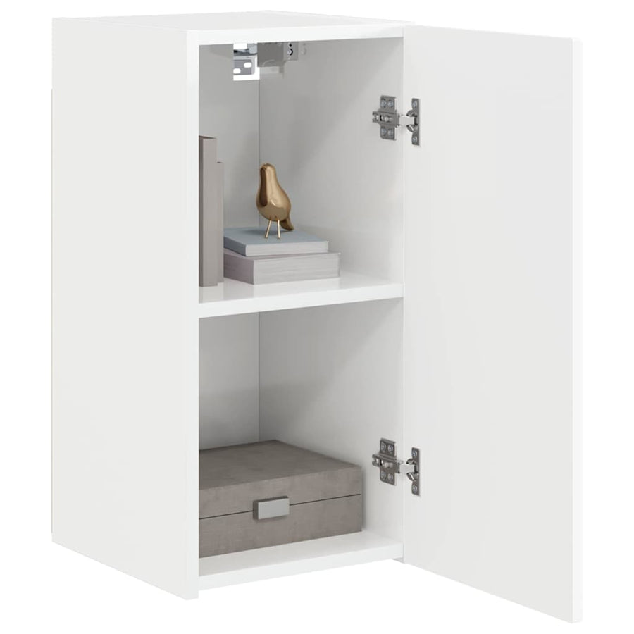 TV Wandkast 2 pcs Glanzend Wit 30 x 31 x 60 cm Bewerkt hout