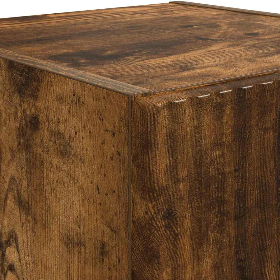 TV Wandkast Gerookt eiken 30 x 31 x 60 cm Bewerkt hout