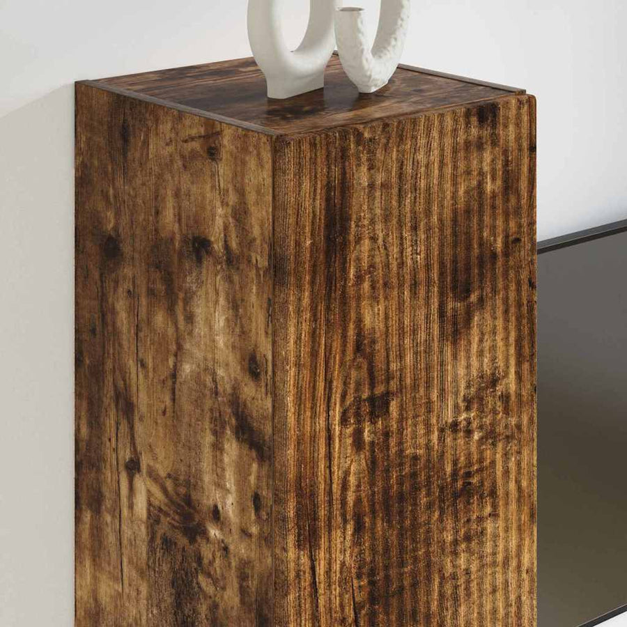 TV Wandkast Gerookt eiken 30 x 31 x 60 cm Bewerkt hout
