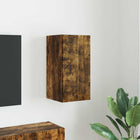 TV wandkast 60x30x31 cm gerookt eiken bewerkt hout