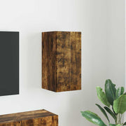 TV wandkast 60x30x31 cm gerookt eiken bewerkt hout