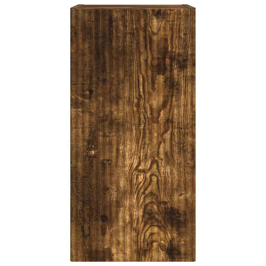 TV Wandkast Gerookt eiken 30 x 31 x 60 cm Bewerkt hout