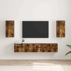 TV Wall Cabinet 2 pcs Smoked oak 30 x 31 x 60 cm Engineered wood