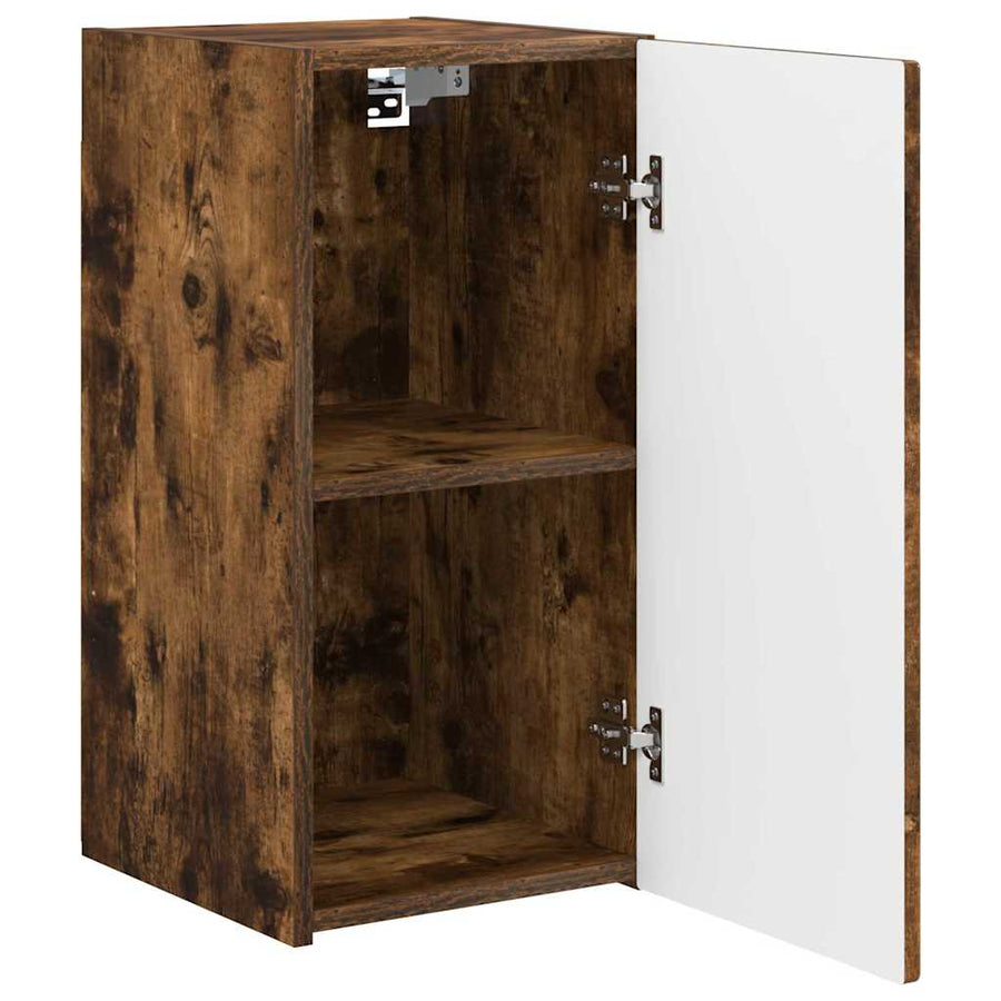 TV Wandkast 2 pcs Gerookt eiken 30 x 31 x 60 cm Bewerkt hout