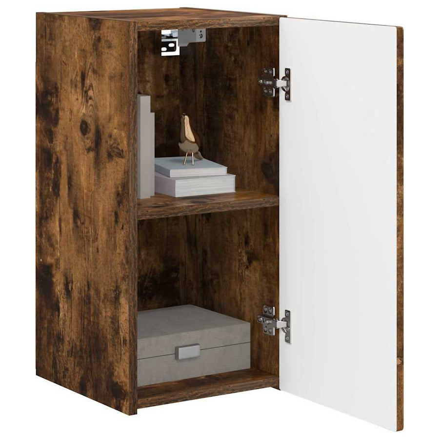 TV Wandkast 2 pcs Gerookt eiken 30 x 31 x 60 cm Bewerkt hout