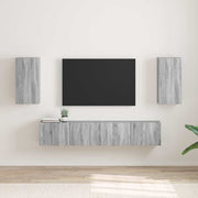 Tv wandkast 2 stuks grijs sonoma 30x31x60 cm bewerkt hout
