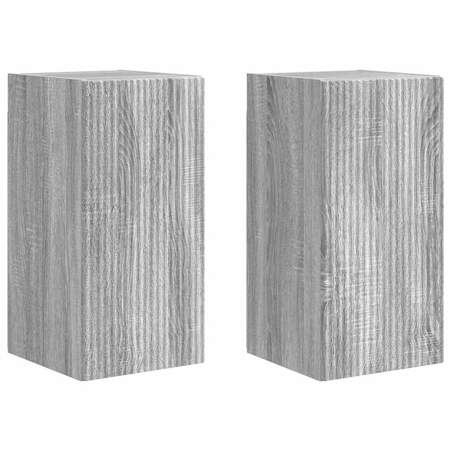 TV Wandkast 2 pcs Grijs Sonoma 30 x 31 x 60 cm Bewerkt hout