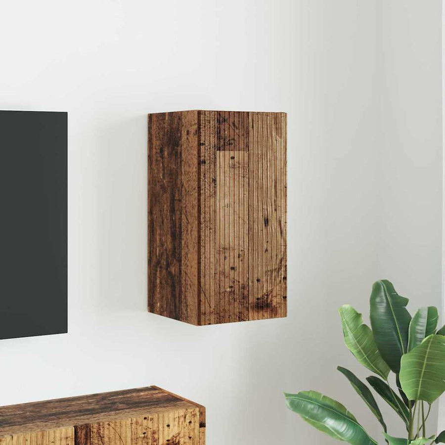 TV Wandkast Oud Hout 30 x 31 x 60 cm Bewerkt hout
