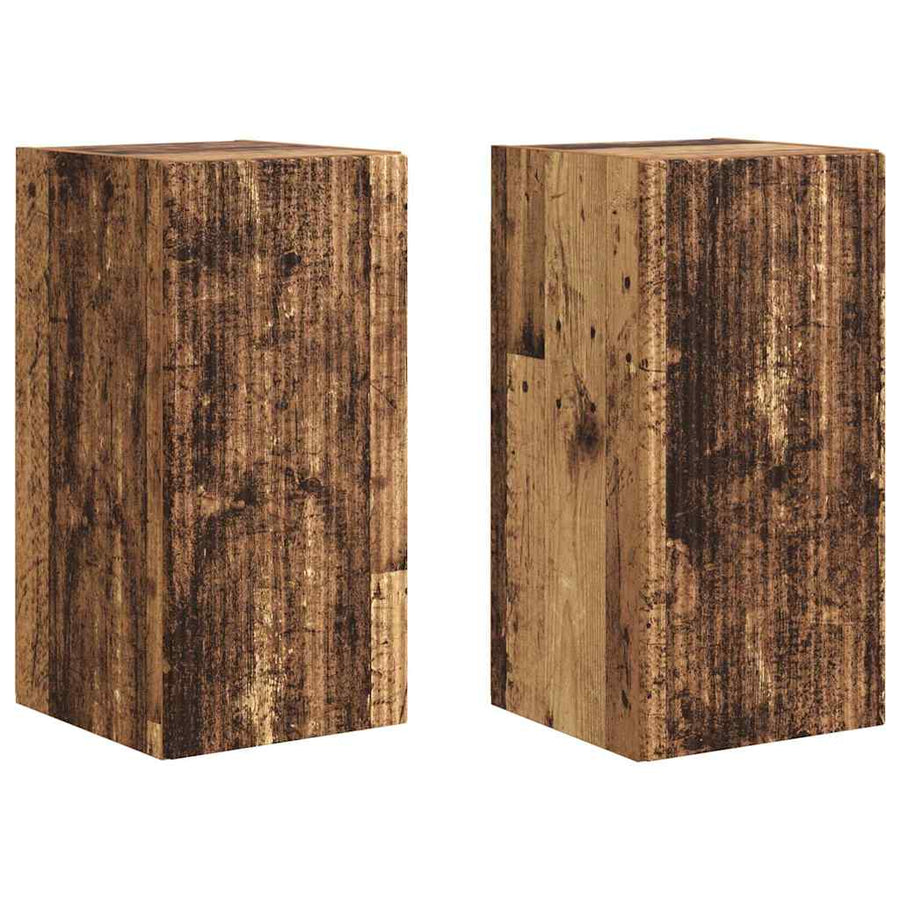 TV Wandkast 2 pcs Oud Hout 30 x 31 x 60 cm Bewerkt hout