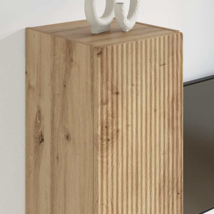 TV Wandkast Ambachtelijk eiken 30 x 31 x 60 cm Bewerkt hout