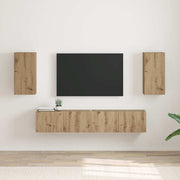 TV wandkast 30x31x60 cm bewerkt hout ambachtelijk eiken