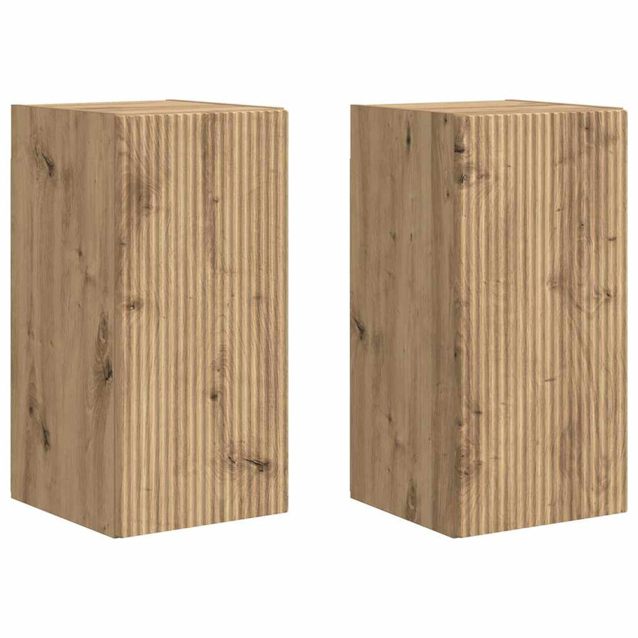 TV Wandkast 2 pcs Ambachtelijk eiken 30 x 31 x 60 cm