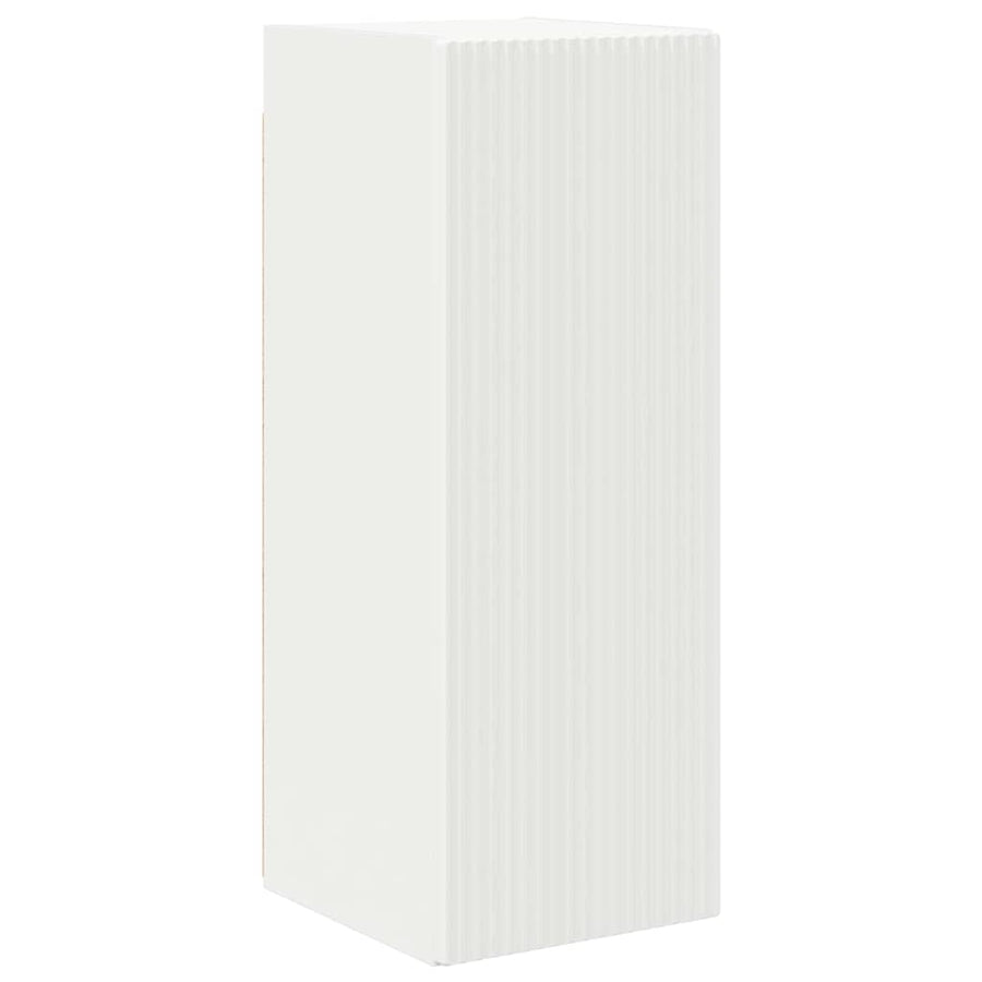 TV Wandkast Wandgemonteerd Wit 30 x 31 x 80 cm Bewerkt hout