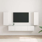 TV Wall Cabinet 2 pcs White 30 x 31 x 80 cm Engineered Wood