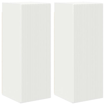 TV Wandkast 2 pcs Wit 30 x 31 x 80 cm Bewerkt hout