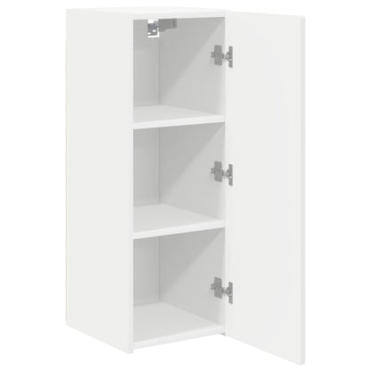 TV Wandkast 2 pcs Wit 30 x 31 x 80 cm Bewerkt hout