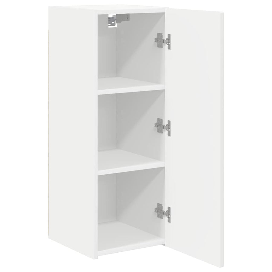 TV Wandkast 2 pcs Wit 30 x 31 x 80 cm Bewerkt hout