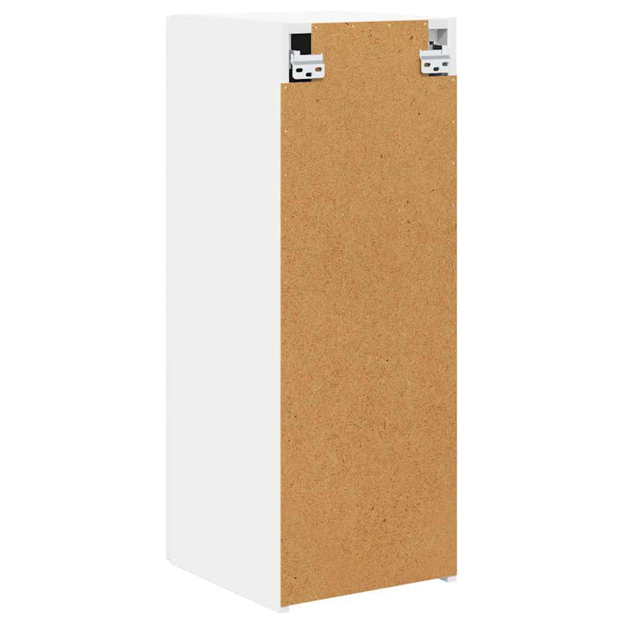 TV Wandkast 2 pcs Wit 30 x 31 x 80 cm Bewerkt hout