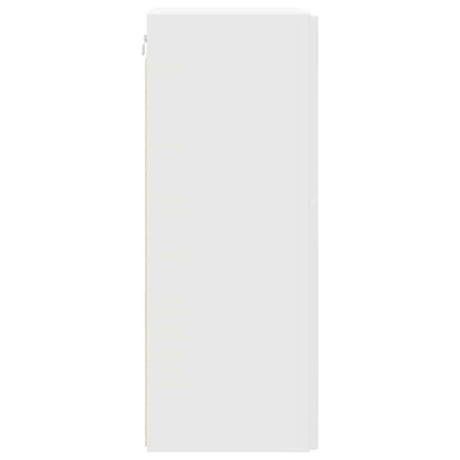 TV Wandkast 2 pcs Wit 30 x 31 x 80 cm Bewerkt hout