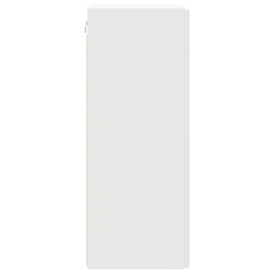 TV Wandkast 2 pcs Wit 30 x 31 x 80 cm Bewerkt hout