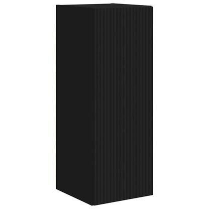 TV Wandkast Wandgemonteerd Zwart 30 x 31 x 80 cm Bewerkt hout