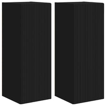 TV Wandkast 2 pcs Zwart 30 x 31 x 80 cm Bewerkt hout