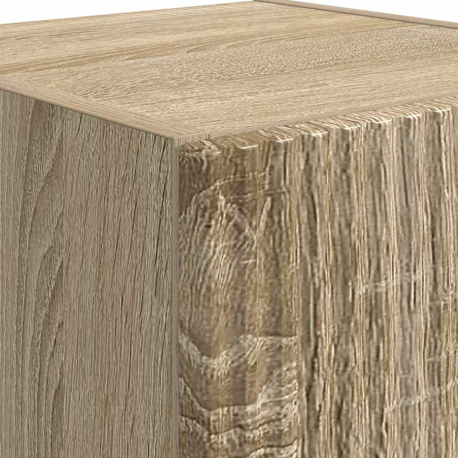 TV Wandkast Wandgemonteerd Sonoma 30 x 31 x 80 cm Bewerkt hout