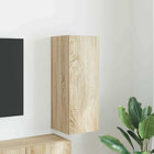 TV wandkast 30x31x80 cm bewerkt hout