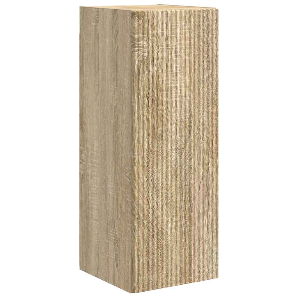 TV Wandkast Wandgemonteerd Sonoma 30 x 31 x 80 cm Bewerkt hout