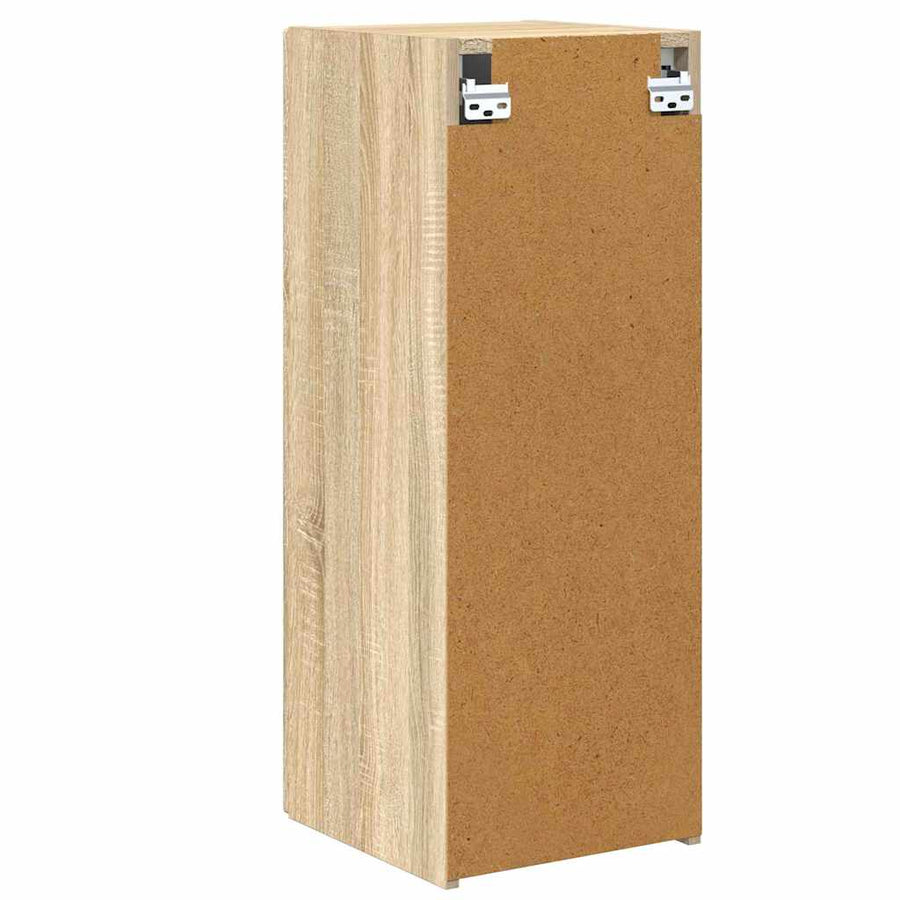 TV Wandkast Wandgemonteerd Sonoma 30 x 31 x 80 cm Bewerkt hout