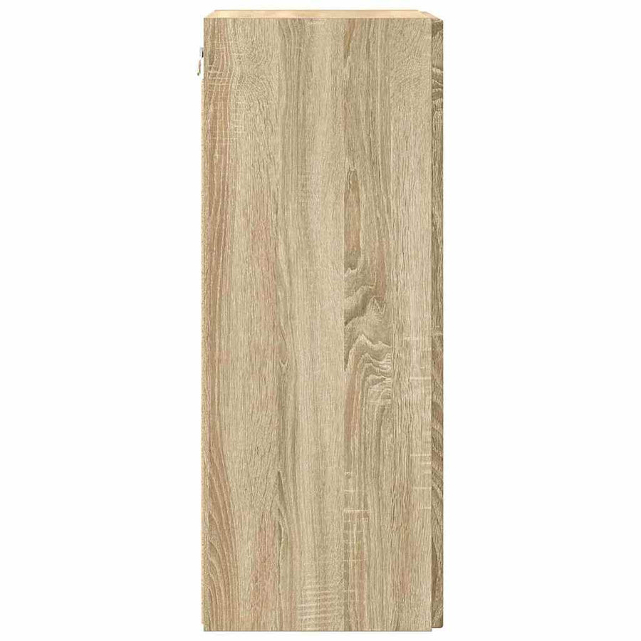 TV Wandkast Wandgemonteerd Sonoma 30 x 31 x 80 cm Bewerkt hout