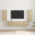 TV Wall Cabinet 2 pcs Sonoma 30 x 31 x 80 cm Engineered wood