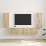 TV wandkast 30x31x80 cm bewerkt hout