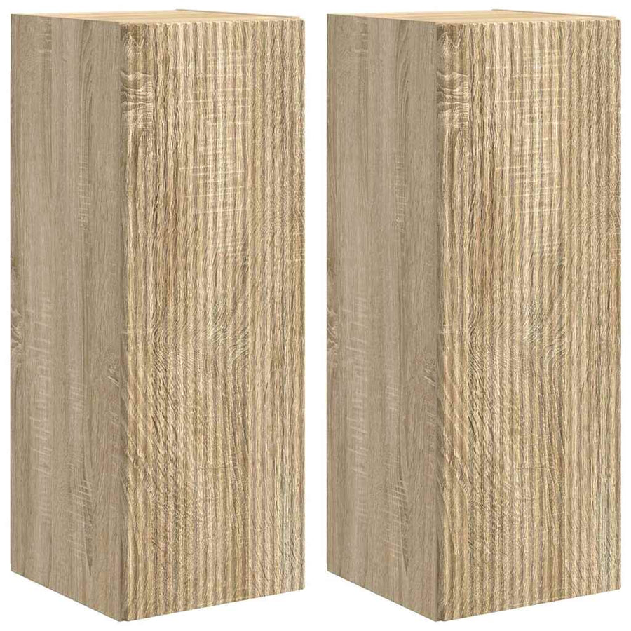 TV Wandkast 2 pcs Sonoma 30 x 31 x 80 cm Bewerkt hout