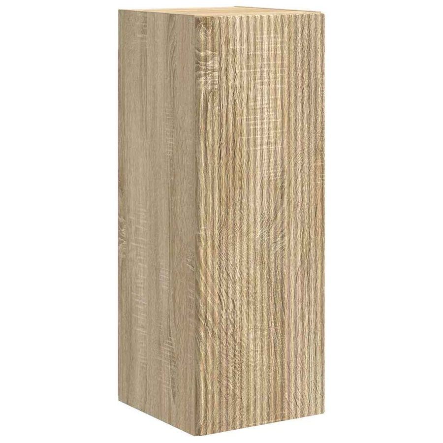 TV Wandkast 2 pcs Sonoma 30 x 31 x 80 cm Bewerkt hout