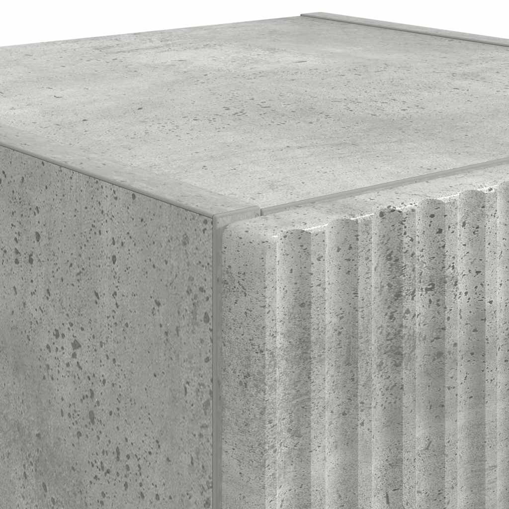TV Wandkast Wandgemonteerd Beton 30 x 31 x 80 cm Bewerkt hout
