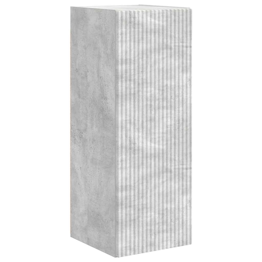 TV Wandkast Wandgemonteerd Beton 30 x 31 x 80 cm Bewerkt hout