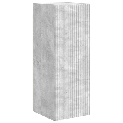 TV Wandkast Wandgemonteerd Beton 30 x 31 x 80 cm Bewerkt hout